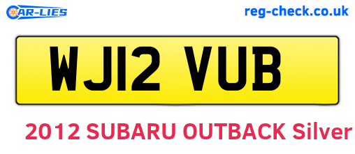 WJ12VUB are the vehicle registration plates.