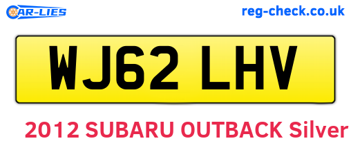 WJ62LHV are the vehicle registration plates.