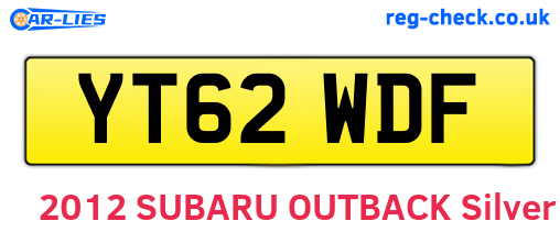 YT62WDF are the vehicle registration plates.
