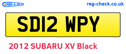 SD12WPY are the vehicle registration plates.