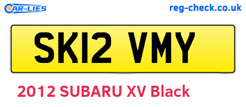 SK12VMY are the vehicle registration plates.