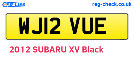 WJ12VUE are the vehicle registration plates.