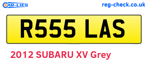 R555LAS are the vehicle registration plates.