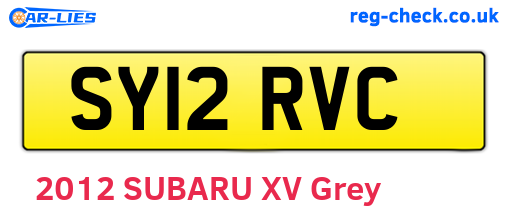 SY12RVC are the vehicle registration plates.