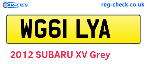 WG61LYA are the vehicle registration plates.