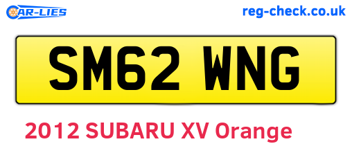 SM62WNG are the vehicle registration plates.