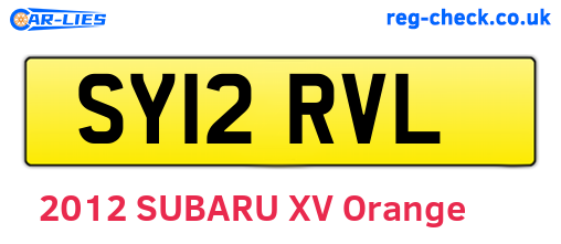 SY12RVL are the vehicle registration plates.