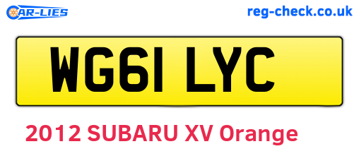 WG61LYC are the vehicle registration plates.