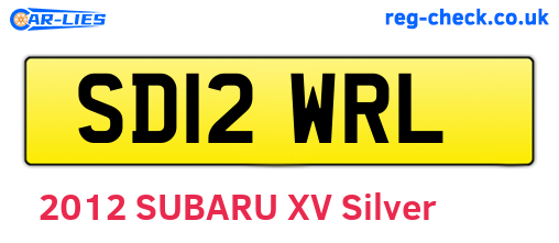 SD12WRL are the vehicle registration plates.
