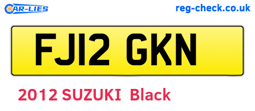 FJ12GKN are the vehicle registration plates.