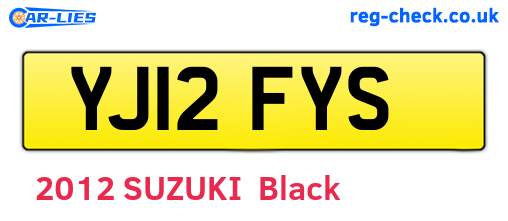 YJ12FYS are the vehicle registration plates.