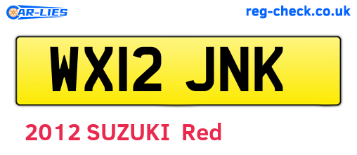 WX12JNK are the vehicle registration plates.