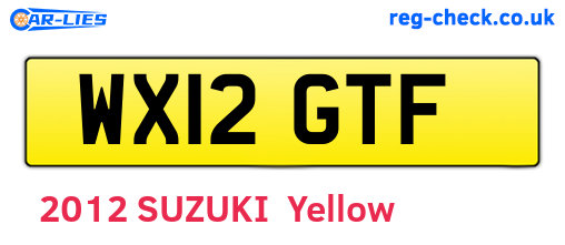 WX12GTF are the vehicle registration plates.