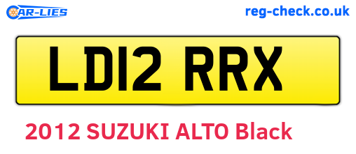 LD12RRX are the vehicle registration plates.