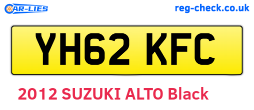 YH62KFC are the vehicle registration plates.