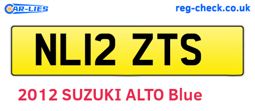 NL12ZTS are the vehicle registration plates.