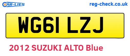 WG61LZJ are the vehicle registration plates.