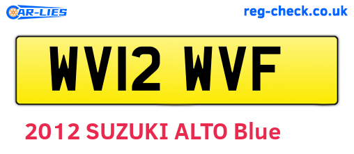 WV12WVF are the vehicle registration plates.