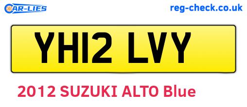 YH12LVY are the vehicle registration plates.