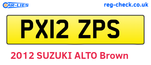 PX12ZPS are the vehicle registration plates.