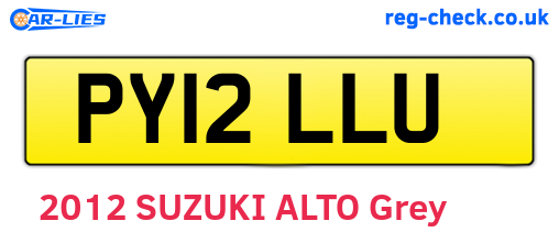 PY12LLU are the vehicle registration plates.