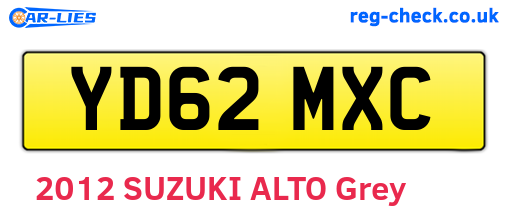 YD62MXC are the vehicle registration plates.
