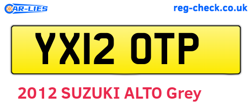 YX12OTP are the vehicle registration plates.