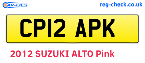 CP12APK are the vehicle registration plates.