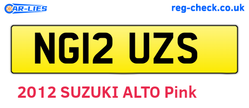 NG12UZS are the vehicle registration plates.
