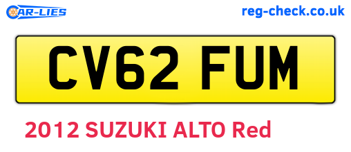 CV62FUM are the vehicle registration plates.