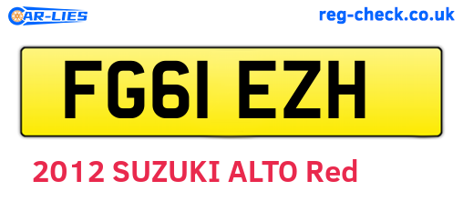 FG61EZH are the vehicle registration plates.