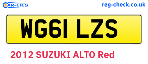 WG61LZS are the vehicle registration plates.