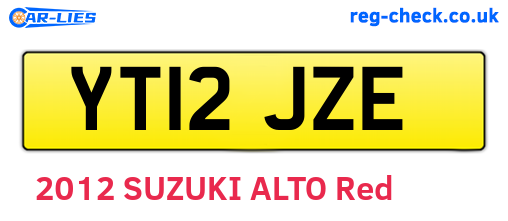 YT12JZE are the vehicle registration plates.
