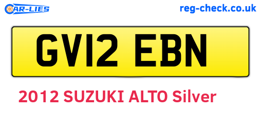 GV12EBN are the vehicle registration plates.
