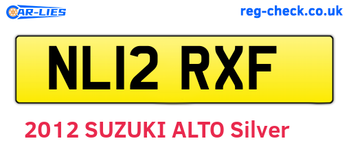 NL12RXF are the vehicle registration plates.