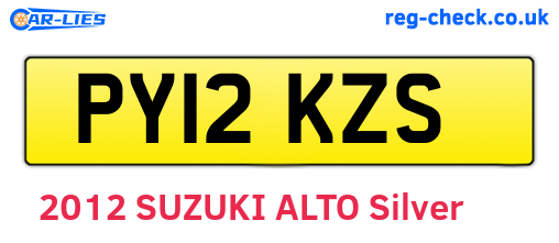 PY12KZS are the vehicle registration plates.