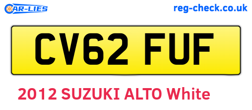 CV62FUF are the vehicle registration plates.