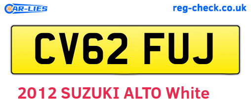 CV62FUJ are the vehicle registration plates.