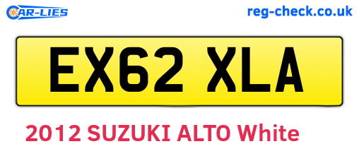EX62XLA are the vehicle registration plates.