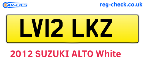 LV12LKZ are the vehicle registration plates.