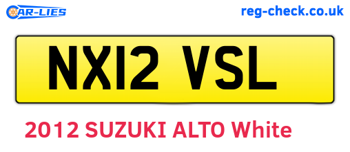 NX12VSL are the vehicle registration plates.