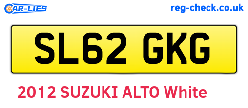 SL62GKG are the vehicle registration plates.