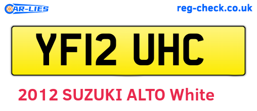 YF12UHC are the vehicle registration plates.