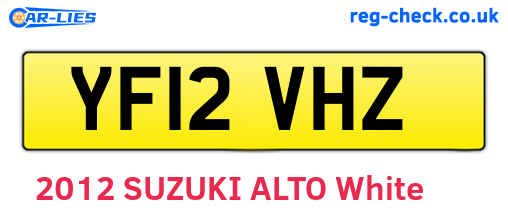 YF12VHZ are the vehicle registration plates.