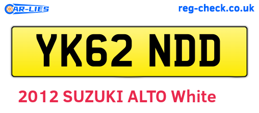 YK62NDD are the vehicle registration plates.