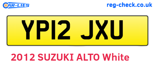 YP12JXU are the vehicle registration plates.