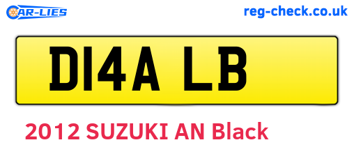 D14ALB are the vehicle registration plates.
