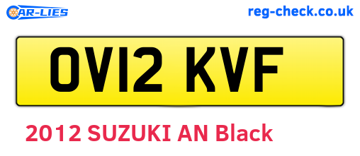 OV12KVF are the vehicle registration plates.