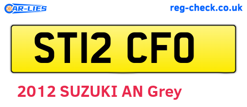 ST12CFO are the vehicle registration plates.