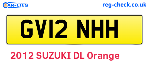 GV12NHH are the vehicle registration plates.